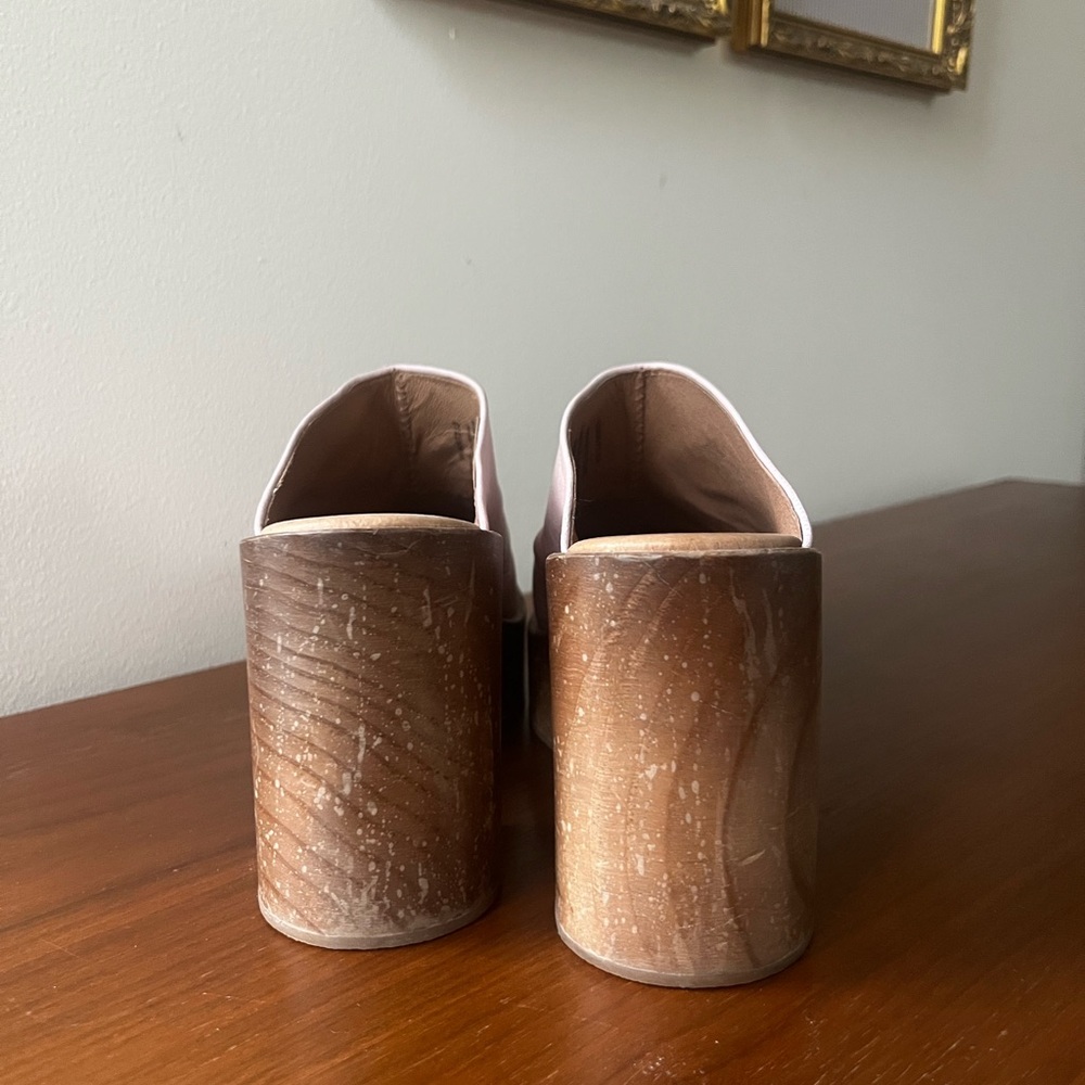 Free People Rose Suki Leather Platform Clog Mules 37 - Picture 6 of 7